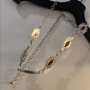 Silver Geometric Women's belt